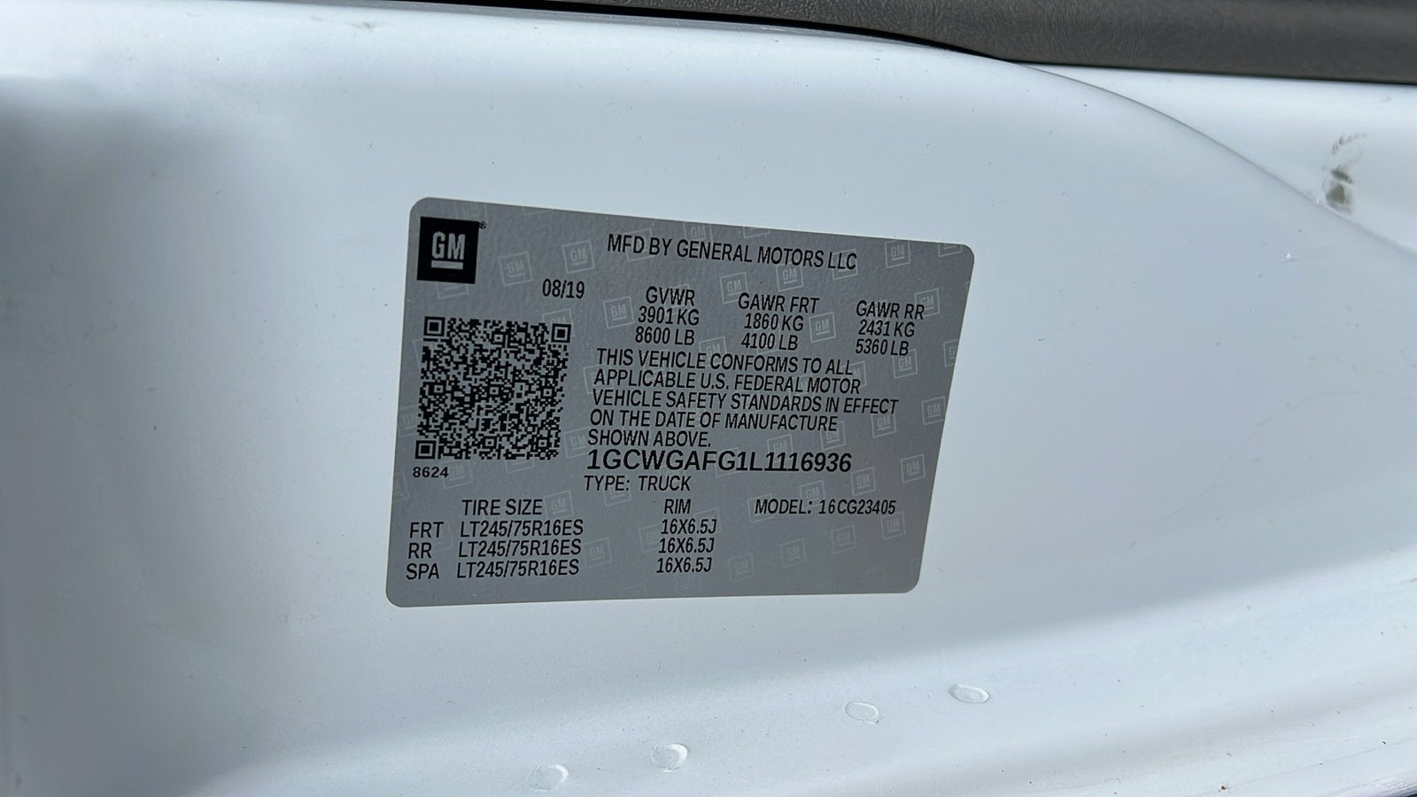 2020 Chevrolet Express Cargo 2500 WT