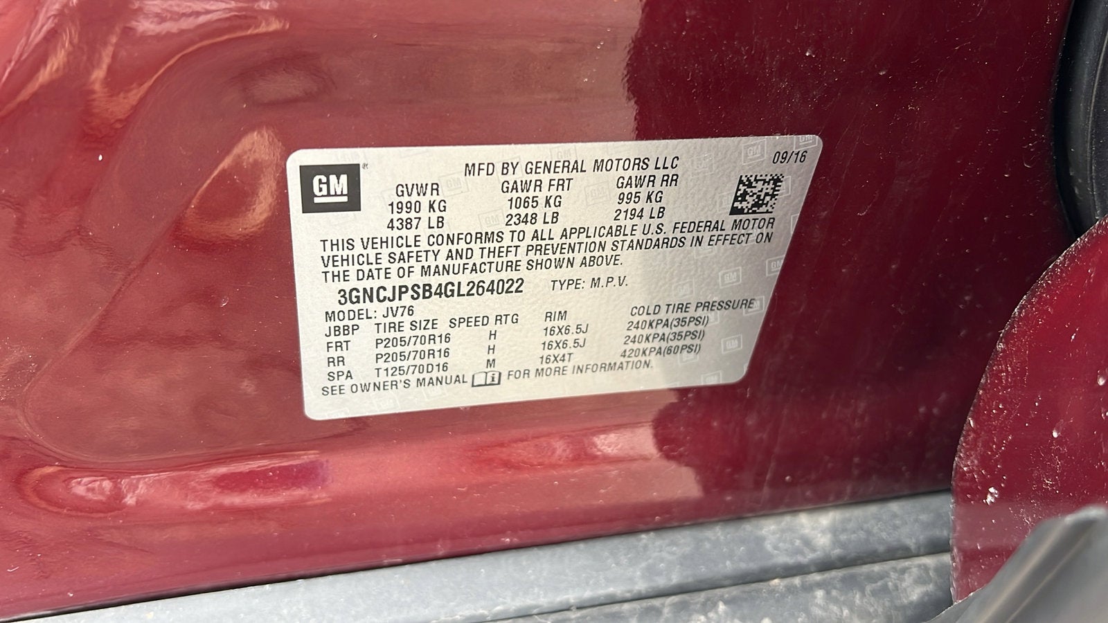 2016 Chevrolet Trax LT