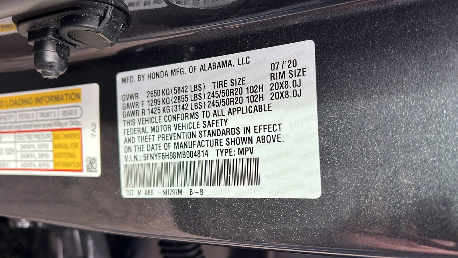 2021 Honda Pilot AWD Touring 8 Passenger